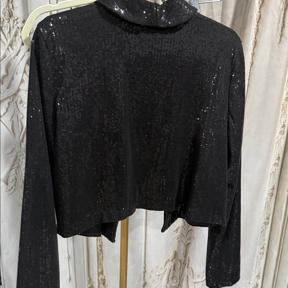Material Girl Black Sequin Blazer - Picture 4 of 4